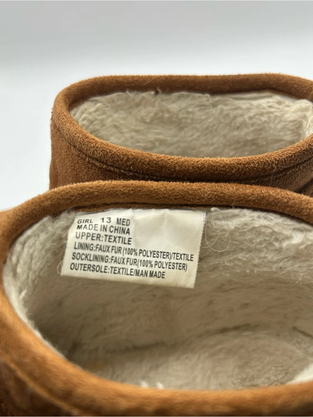 Sonoma Kids Cozy Tan Suede-Look Booties with Sherpa Lining
